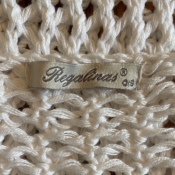 White Crochet Knit Sweater Tunic - Picture 5 of 6